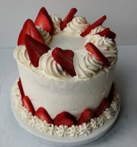 Strawberries and cream cake 